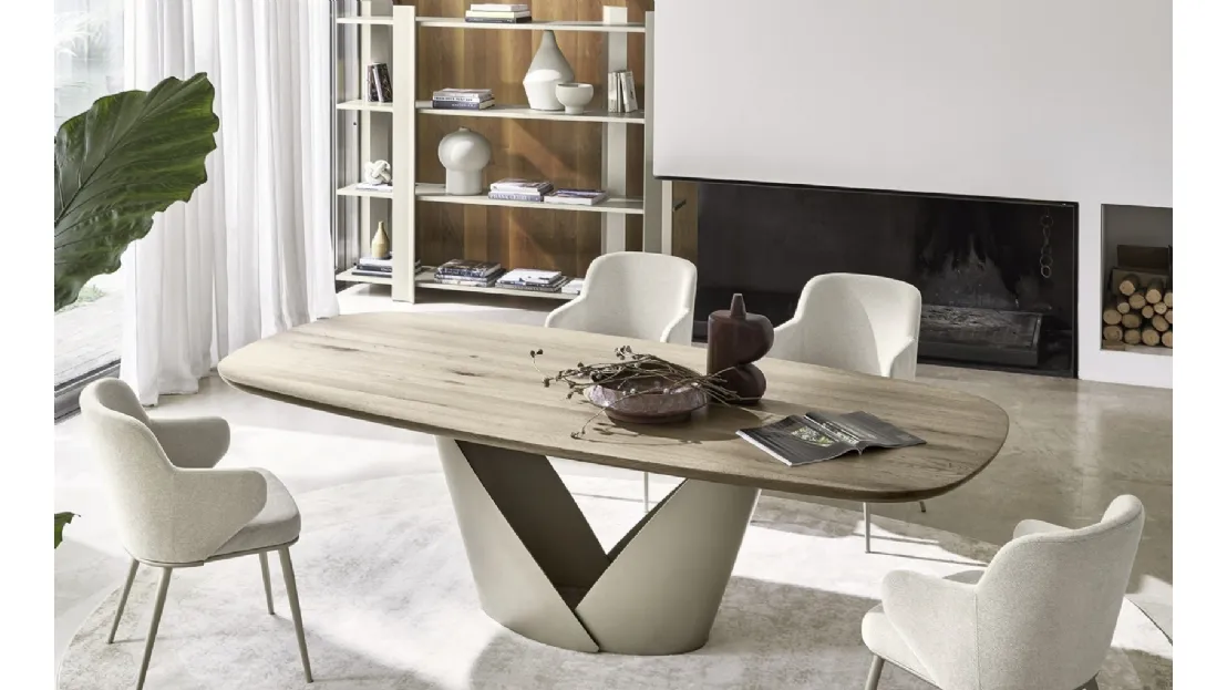 Tavolo Calla con piano in legno di Calligaris