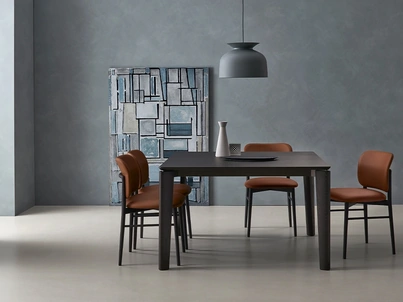 Tavolo allungabile Desco in Rovere Carbone di Sangiacomo