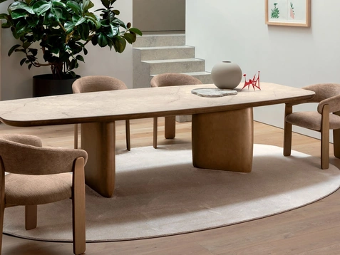 Tavolo Riverstone in ceramica di Calligaris