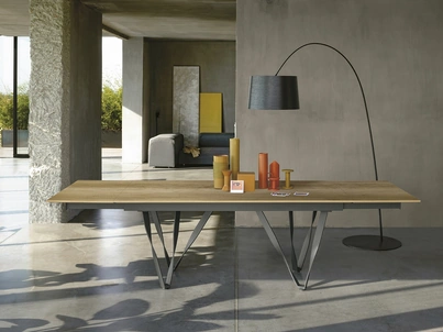 Tavolo allungabile Wave finitura rovere nodato di Sedit