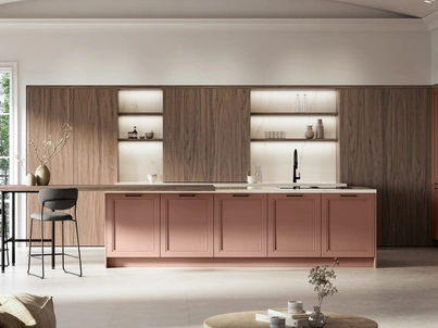 Cucina Classica in laccato a poro aperto con isola Opera di Arredo3