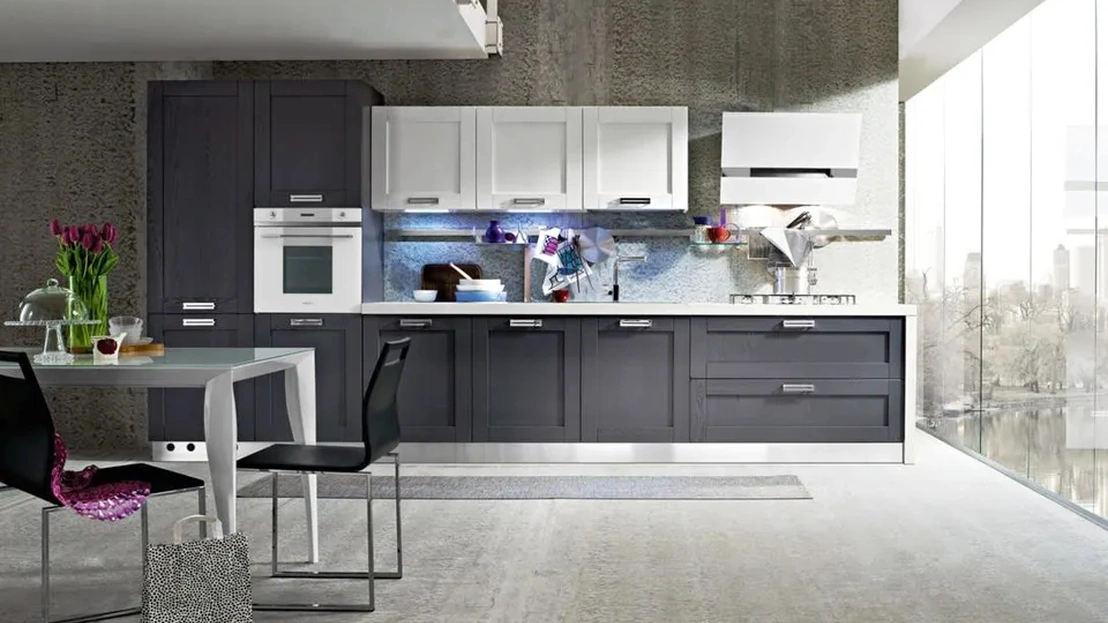 Cucina Classica lineare in legno laccato Signoressa 03 di Ar-Tre