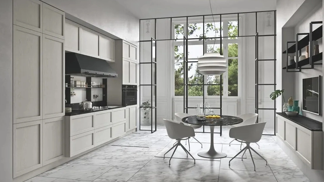 Cucina Moderna lineare in legno laccato Infinity 03 di Ar-Tre