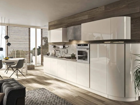 Cucina Moderna lineare Progetto Sistema Laccato 03 di Ar-Tre