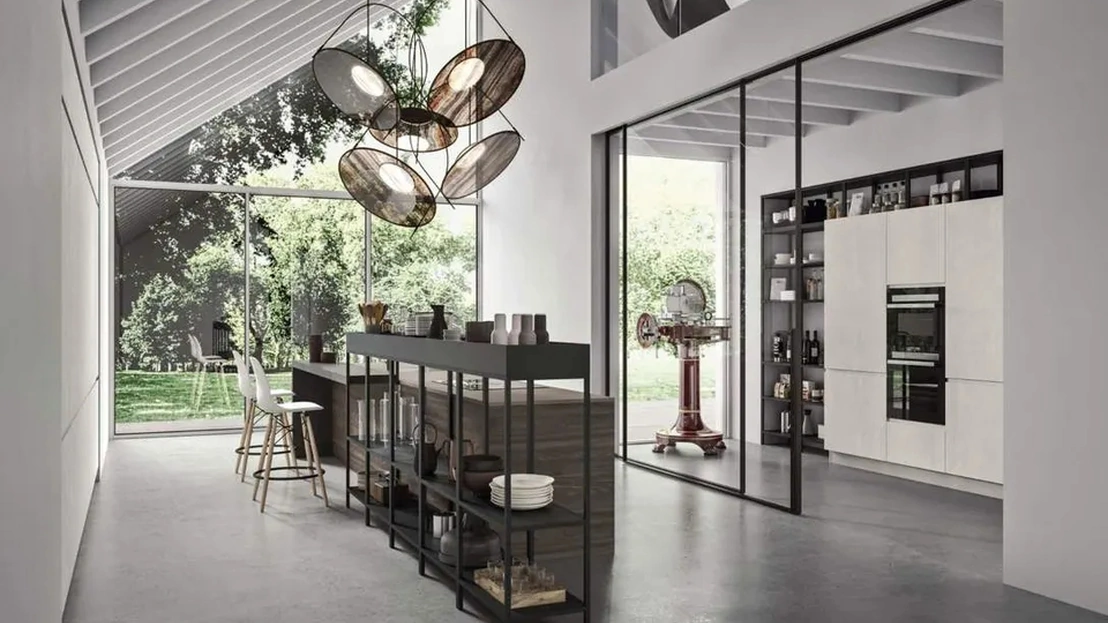 Cucina Moderna con isola Fly Evo Flo Evo 01 di Ar-Tre