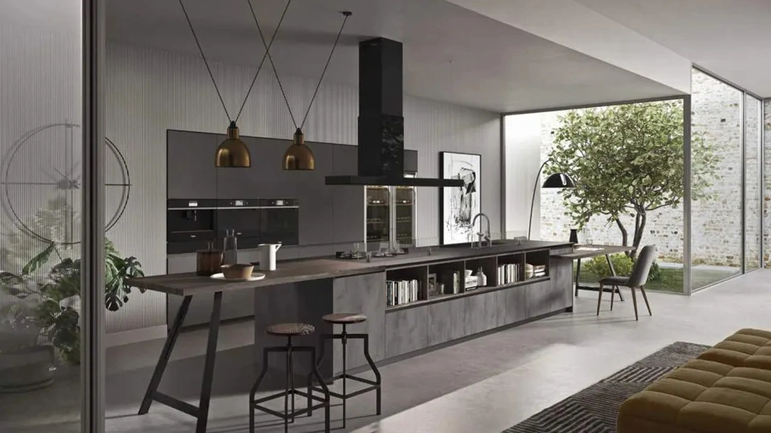 Cucina Moderna con isola Fly Evo Flo Evo 03 di Ar-Tre
