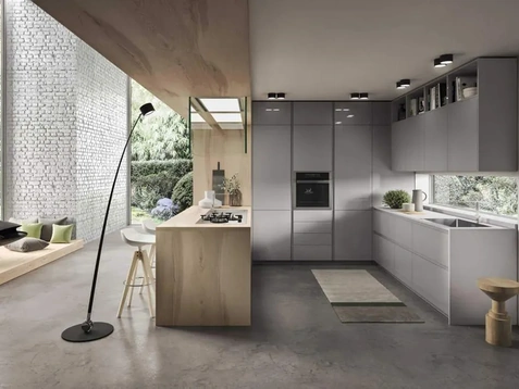 Cucina Moderna con penisola Fly Evo Flo Evo 04 di Ar-Tre
