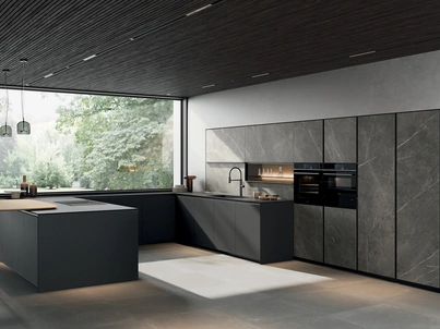 Cucina Moderna con penisola Glass 2|0 08 di Arredo3