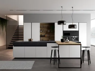 Cucina Moderna con penisola Glass 2 0 di Arredo3