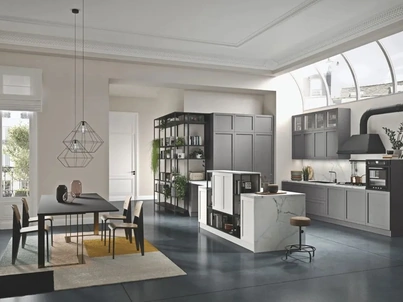 Cucina Moderna in legno laccato con penisola Infinity 02 di Ar-Tre