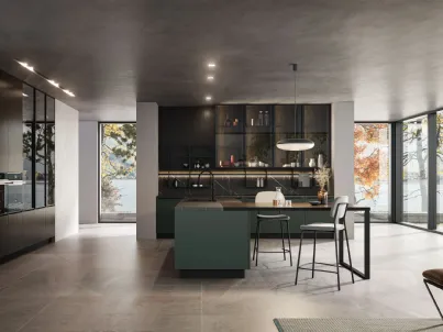 Cucina Moderna Kalì 04 con penisola di Arredo3