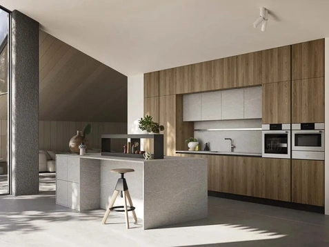 Cucina Moderna con isola Up Design 04 di Ar-Tre