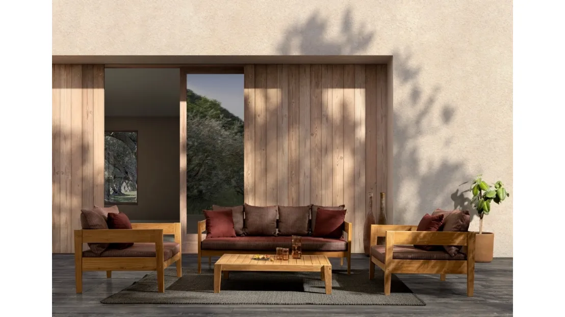  Arredo da esterno in Teak Kobo di Bizzotto