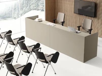 Bancone Reception finitura Stone Grey di Las Mobili