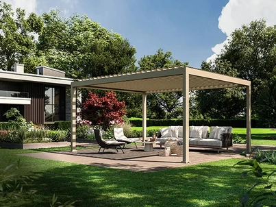Pergola bioclimatica a isola Sense di Pratic