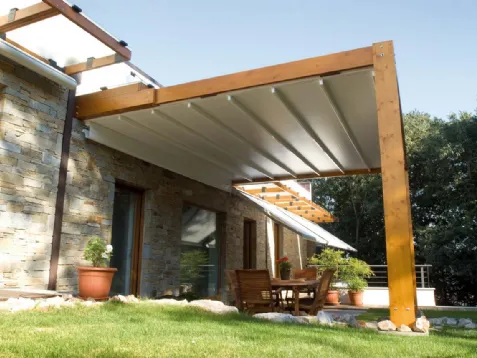 Pergola con copertura Tecnic ad impacchettamento di Pratic